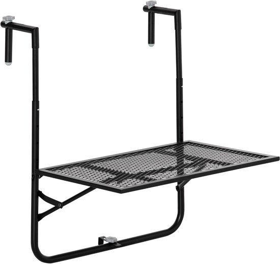 Balkontafel hangend 60x64x83,5 cm rattan-look kunststof wit