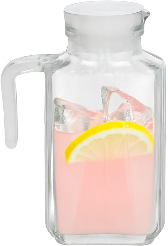 Grote Capaciteit Plastic Kan met Deksel, 2.7L Sap Melk Koude Karaf en Ijsthee Kan Eenvoudige Mode Waterkan voor Thuis Dagelijkse Drinkbehoeften (Wit