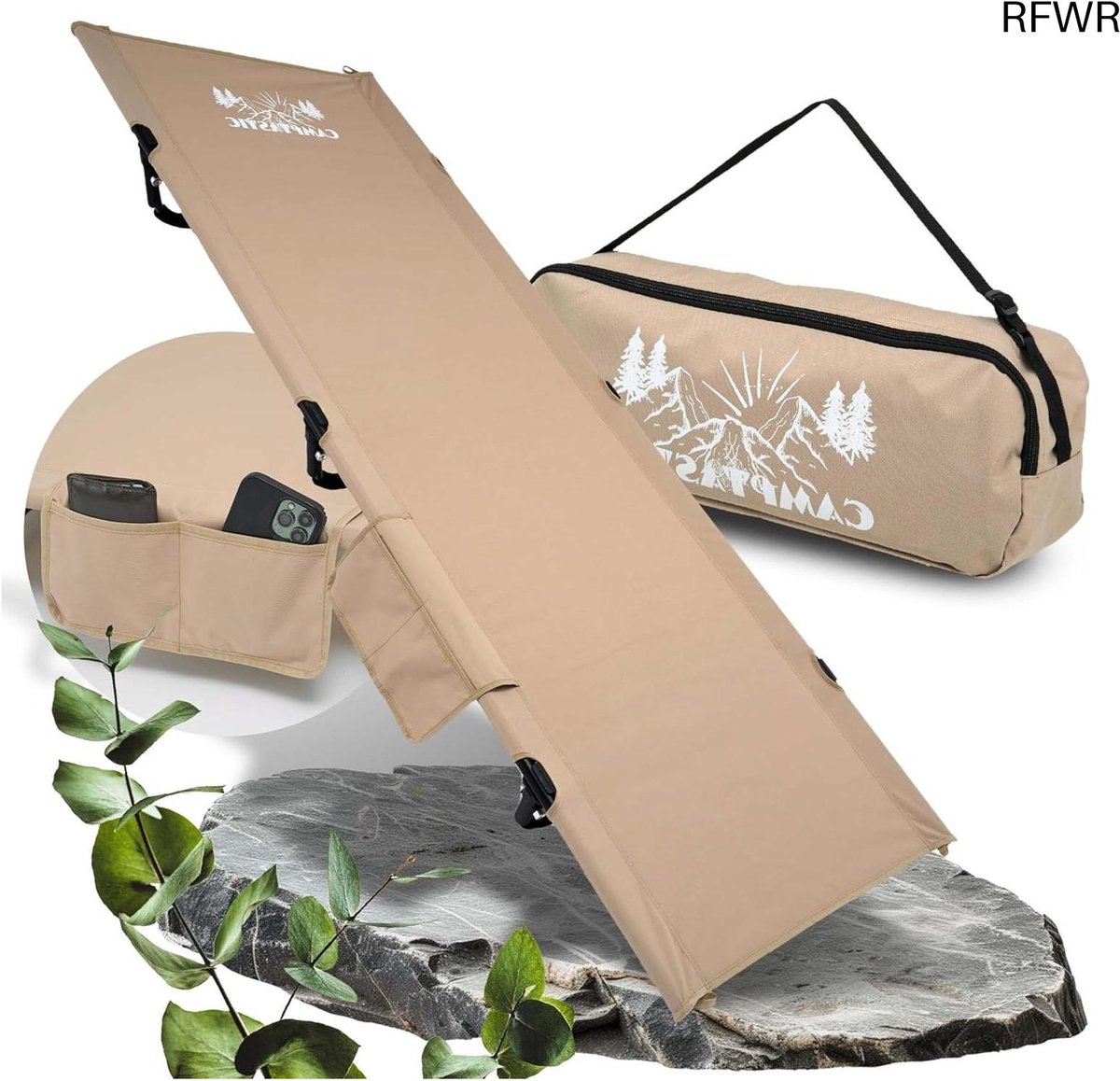 RFWR® Ultralicht Inklapbaar Veldbed voor Outdoor, Camping en Wandelen - Compact en Draagbaar