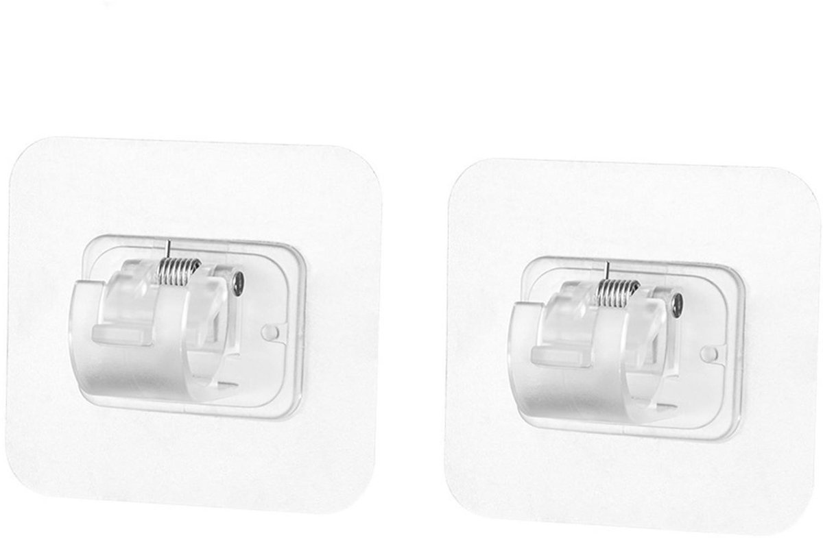 Zelfklevende houder voor gordijnroede 2-pack
