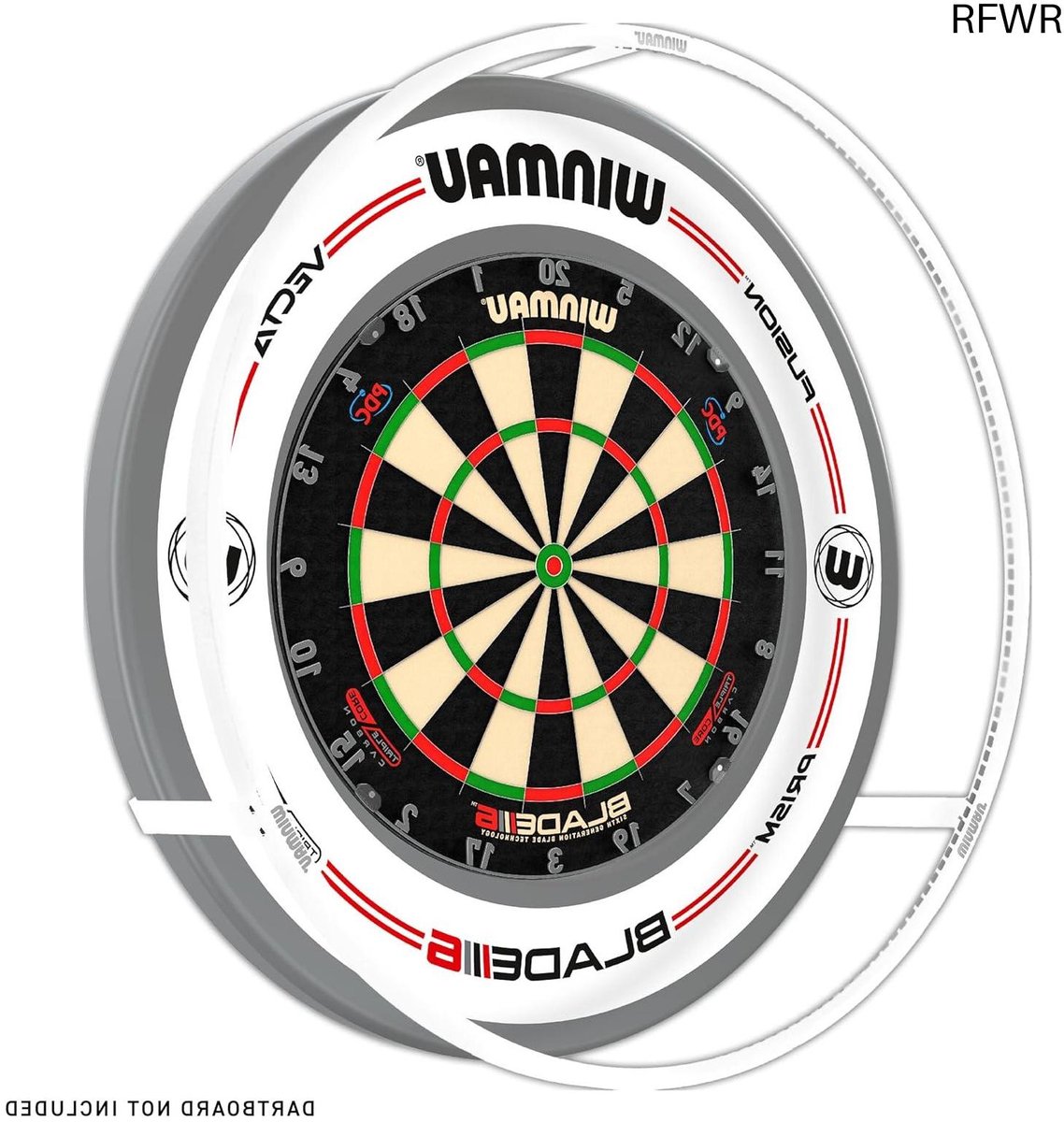 RFWR® Professionele Dartbord Verlichting Met Grijze en Witte Omgeving - 360 Graden LED Licht