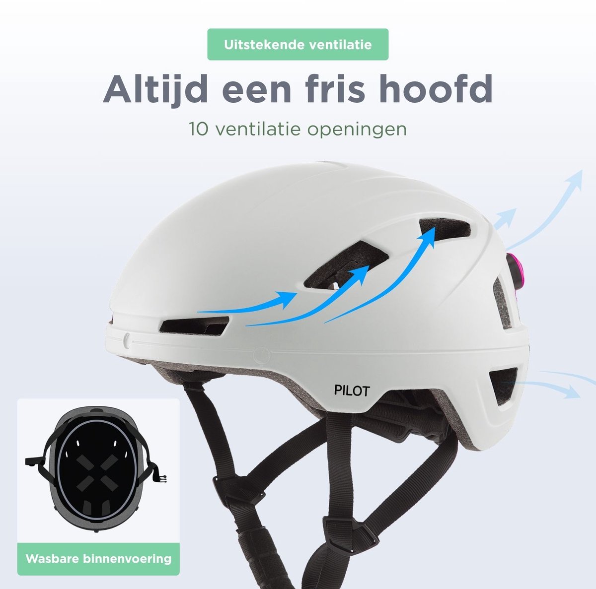 GOOFF Pilot - LED Snorfiets Helm thumbnail 3