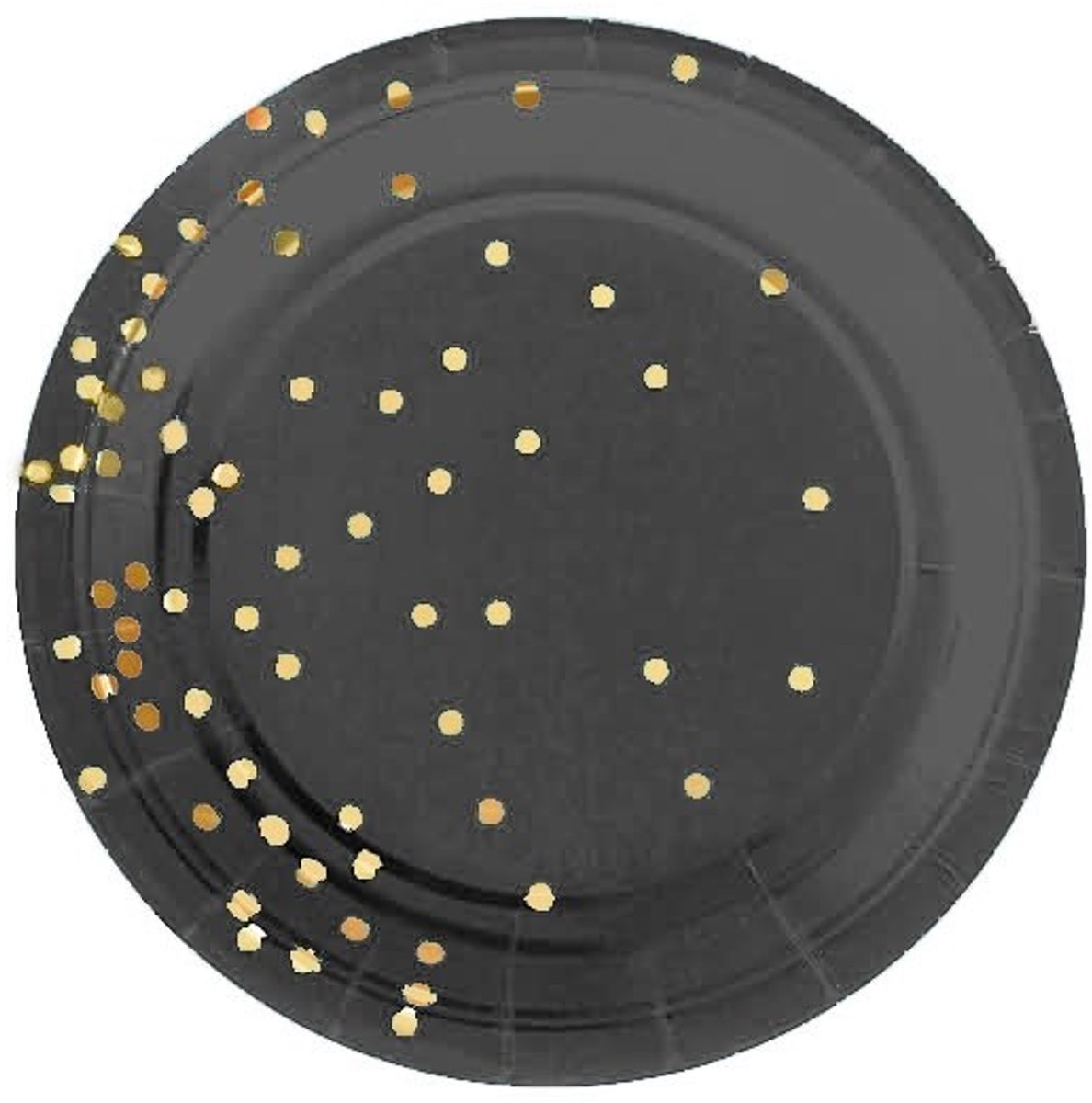 Kartonnen Bordjes Roze met Gouden Stippen – 18 cm (10 stuks)