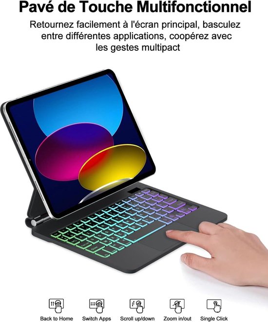 IVEOPPE Toetsenbord voor iPad Air 11 2025 M3/2024 M2, beschermhoes met penhouder, hoes met Bluetooth magnetisch QWERTZ toetsenbord voor iPad Air 7e /6e generatie 11 inch M3/M2, roze