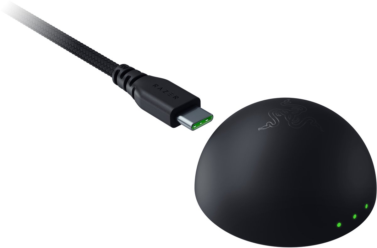 Razer DeathAdder V4 Pro - Draadloze Gaming Muis - Ultralicht 56 g - 45.000 DPI - Optisch - Zwart thumbnail 3