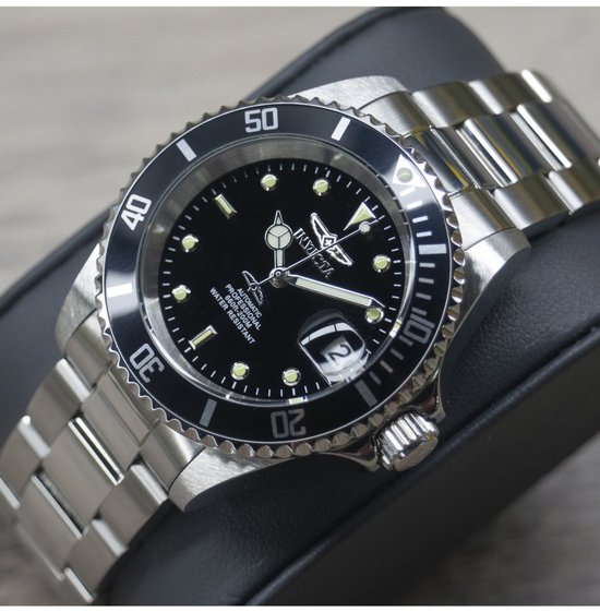 Invicta Pro Diver 8926OB Heren Horloge - Waterdicht - Analoog - Automatisch Uurwerk - Roestvrij Staal met Zwarte Wijzerplaat - 40mm