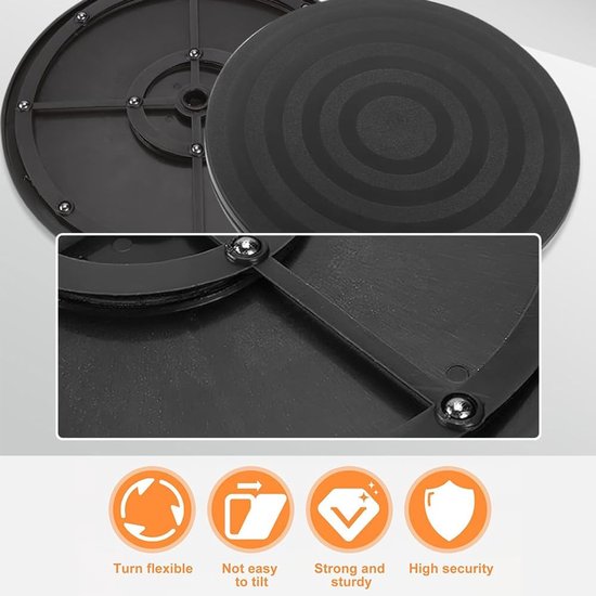 Draaiplateau, 360-graden Platform, voor Monitor, TV, Speaker, Planten, Keuken van Merkloos	 — afbeelding 3