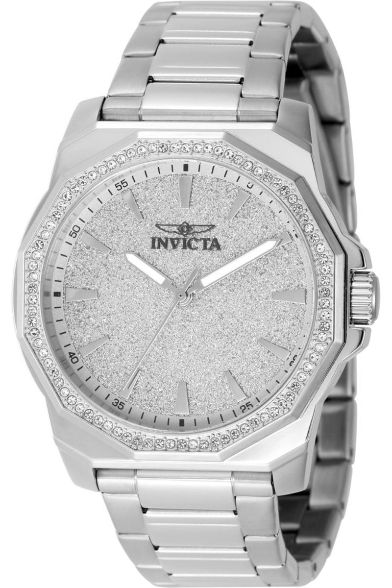 Invicta Speedway 49125 Heren Horloge - Waterdicht - Analoog - Quartz Uurwerk - Roestvrij Staal met zilveren Wijzerplaat - 42mm