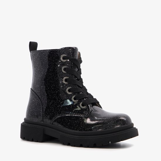 Bottes à lacets en cuir pour fille Step noires - Taille 24