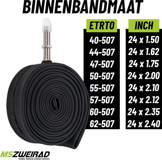 Schwalbe AV13 Lot 2 Chambres à Air Vélo 40/62-559 + 3 Démonte-Pneus