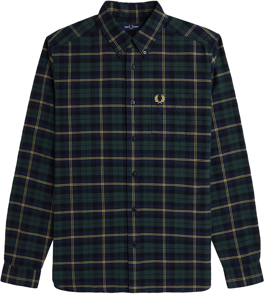 Fredperry Fp Oxford Tartan Shirt Fashion Wear Volwassen Blauw