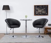 Eetkamerstoel draaibaar 67,5x58,5x87 cm kunstleer zwart