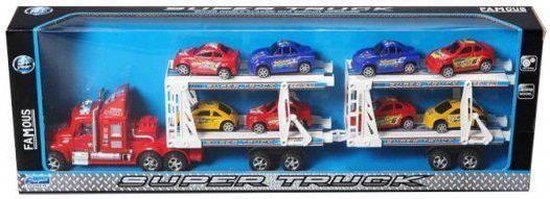 Speelgoed vrachtwagen met auto oplegger | bol.com