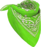 PARTYPRO - Fluo groene bandana voor volwassenen