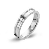 Ring Twice As Nice en acier inoxydable, 3 mm, rayée 58