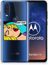 Silicone Back Cover Motorola One Vision Popart Oh Yes