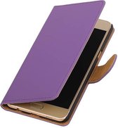 Bookstyle Wallet Case Hoesjes voor Galaxy C5 Paars