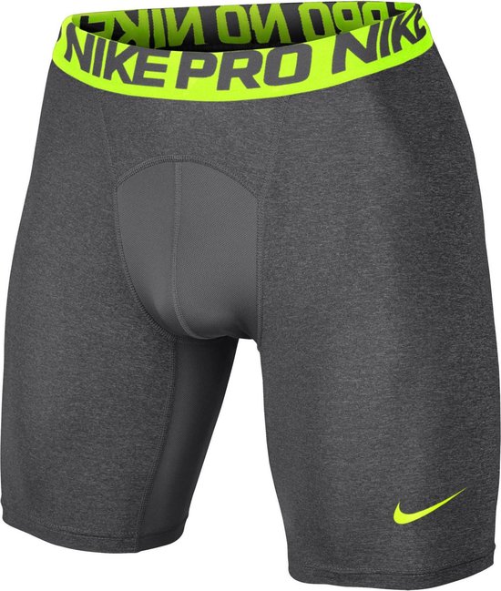Nike Pro Compression Short Sportbroek - Maat S - Mannen grijs/groen bol.com