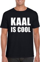 Zwart kaal is cool shirt voor heren S