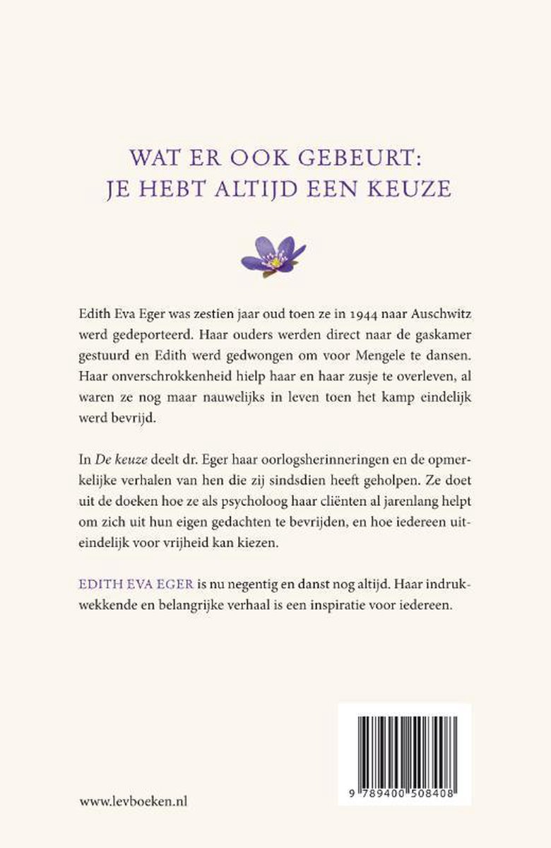 De keuze - back cover