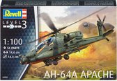 AH-64A Apache Revell - schaal 1 -100 - Bouwpakket Revell Helikopters