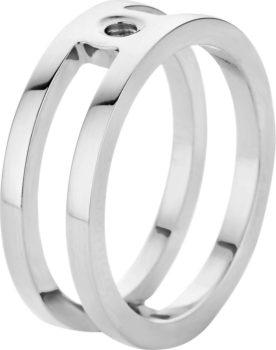 Melano twisted Trista ring - Zilverkleurig - Dames - Maat 50