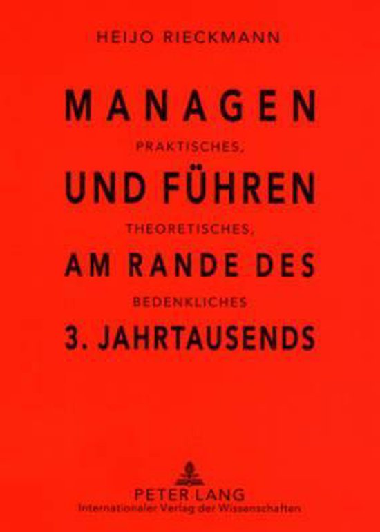 Managen und Führen am Rande des 3. Jahrtausends - cover