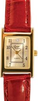 Luigi Vicaro Horloge Croco Rood - Uurwerk 20 mm