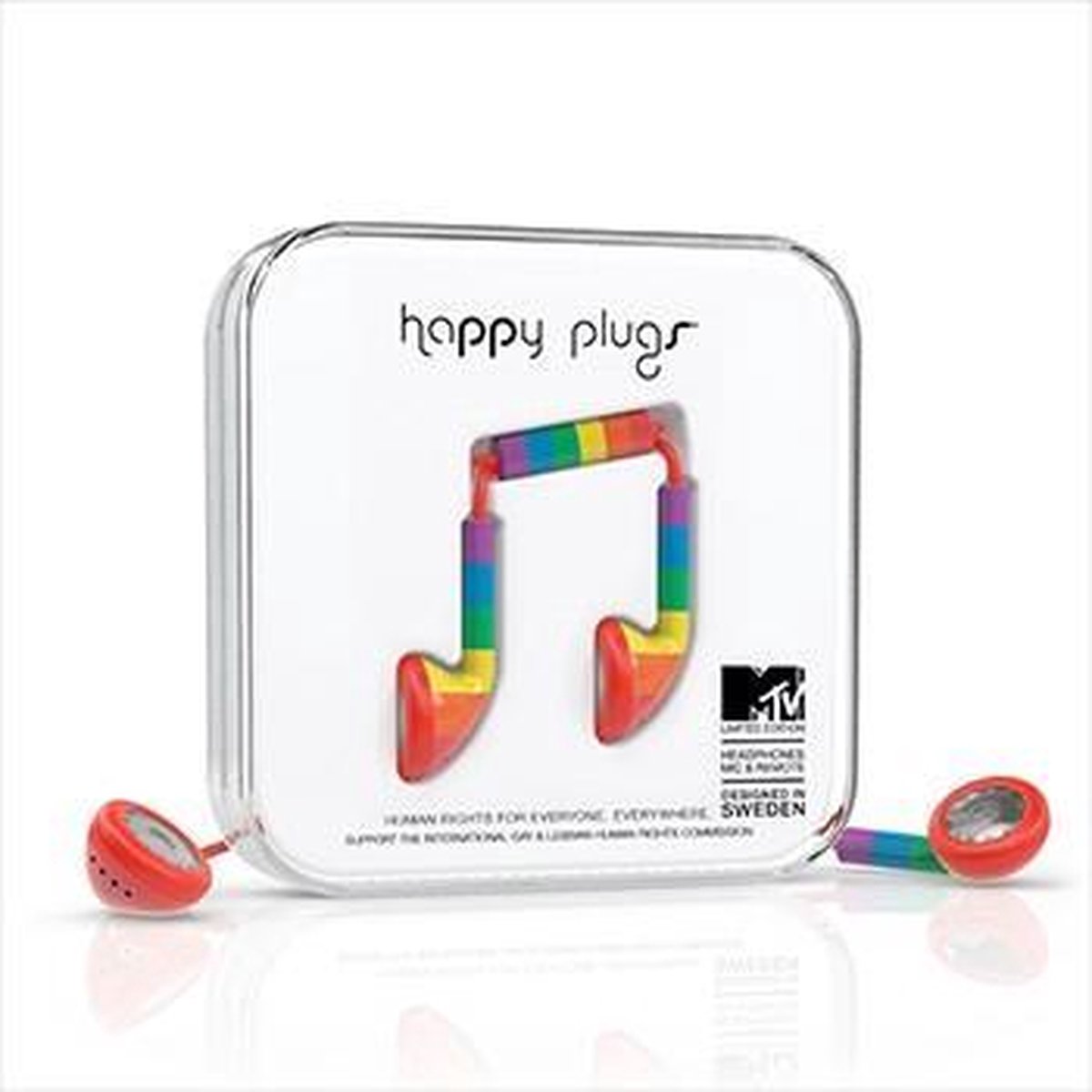 Happy Plugs Hoofdtelefoon Earbud Rainbow Editie
