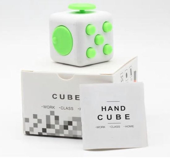 Fidget Cube - Friemelkubus - Lichtgroen/Wit