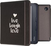 Hoesje geschikt voor Kobo Libra 2 E-reader - iMoshion Design Slim Hard Case Bookcase - Ook geschikt voor Tolino Vision 6 - Live Laugh Love