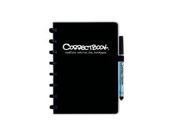 Whiteboard notitieblok / schrift - Correctbook - A5 - Gelijnd - Zwart
