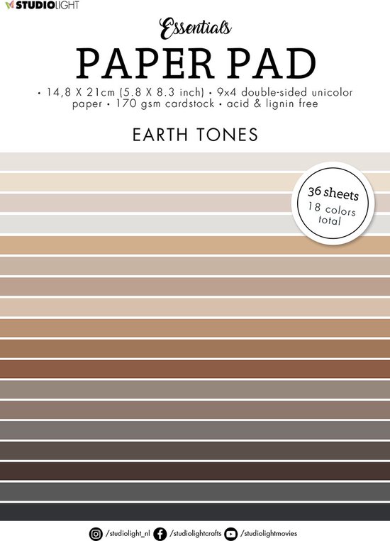 Studio Light Essentials Paper Pad Double sided Unicolor Ea | bol.com