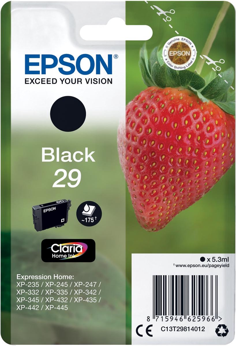 Inktcartridge Epson 29 T2981 zwart | 10 stuks