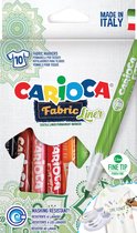 Carcioca textielstift Fabricliner, doos van 10 stuks in geassorteerde kleuren