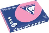 Clairefontaine Trophée Pastel, gekleurd papier, A3, 80 g, 500 vel, felroze 5 stuks
