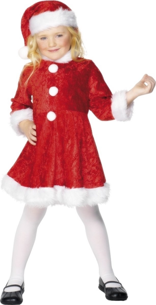Schaduw Ongeldig naaien Kerst jurkje met muts voor meisjes 140-152 (9-12 jaar) | bol.com
