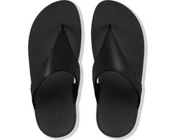 FitFlop Lulu Leather Toepost Dames Slippers - Zwart