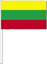10 zwaaivlaggetjes Litouwen 12 x 24 cm