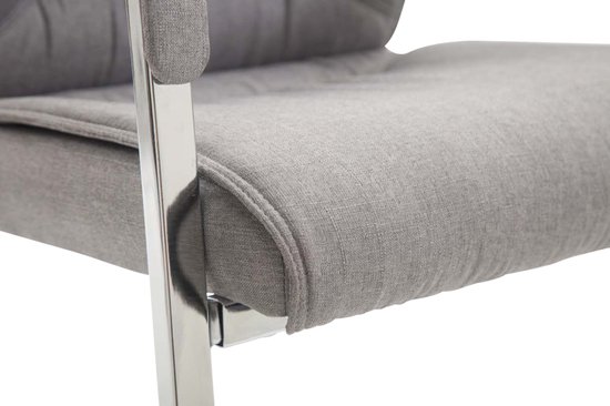 CLP XXL Anubis Set de 2 Chaises de salle à manger - Tissu Gris