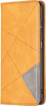 Mobigear Telefoonhoesje geschikt voor Nokia G21 Hoesje | Mobigear Rhombus Slim Bookcase | Pasjeshouder voor 2 Pasjes | Telefoonhoesje voor Pinpas / OV Kaart / Rijbewijs - Cognac