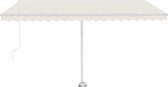 vidaXL Auvent autoportant extensible manuellement Crème 400 x 350 cm