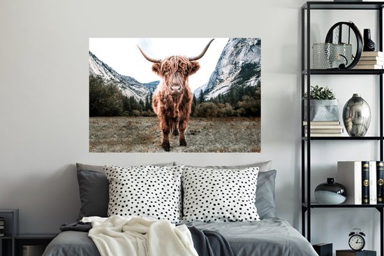 Stickers muraux - Highlander écossais - Berg - Animaux - 120x80 cm - Film Adhésif