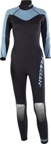 Dames wetsuit 3mm zwart/blauw XL