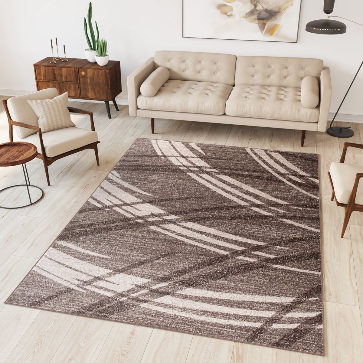 Tapiso Sari Vloerkleed Tapijt Laagpolig Abstract Maat- 240x330