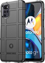 Motorola Moto G22 Hoesje - Rugged Shield TPU Gelcase - Zwart - GSM Hoesje - Telefoonhoesje Geschikt Voor Motorola Moto G22