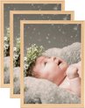 foto van Fotolijsten 3 st voor wand of tafel 15x21 cm lichteikenkleurig