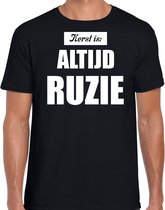 Zwart fout Kerstshirt / t-shirt - Kerst is altijd ruzie - heren - Kerstkleding / Christmas outfit S