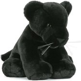 Pluche zwarte panter knuffel 30 cm speelgoed- Panters wilde dieren/knuffeldieren/knuffels voor kinderen
