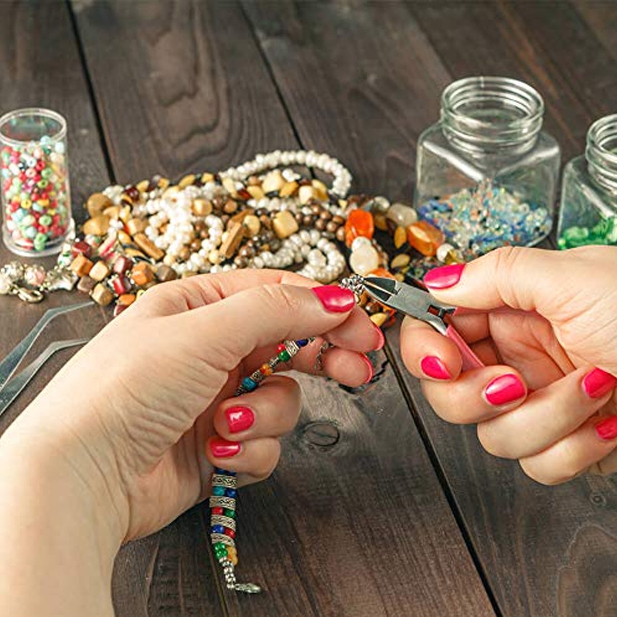 MMOBIEL 4x Sieraden Tangen Set voor Sieraden Maken / Repareren / DIY Tools — afbeelding 7